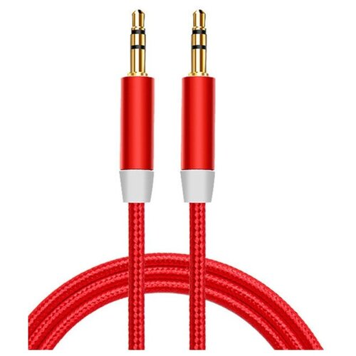 AFDJ Кабель Stereo Jack 3.5 - Stereo Jack 3.5, 1 м, красный стерео кабель car stereo cable черный