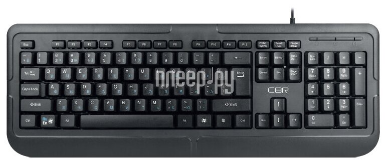 Клавиатура CBR KB 319H, мембранная, проводная, USB, черный (KB 319H)