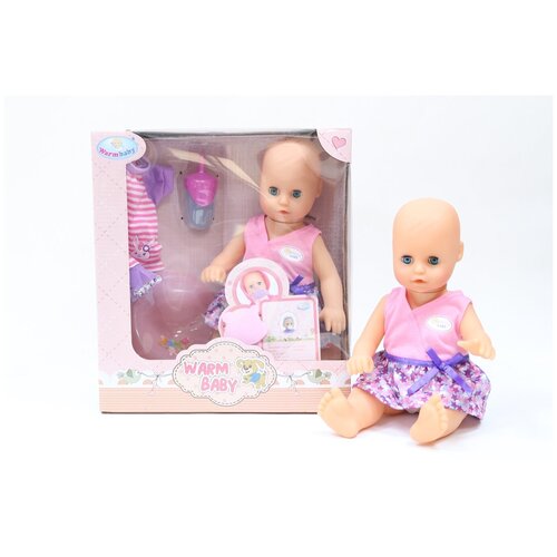 кукла пупс baby doll в коробке 30см w12t 02a Кукла-пупс с аксессуарами WZJ025B-1