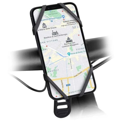 Держатель для смартфона SBS E-go, для велосипеда, самоката, силиконовый, черный (TEERIDEHOLD)