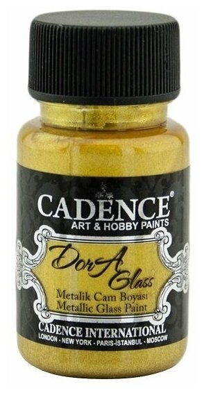 Краска по стеклу и керамике Cadence Dora Glass Metallic. Rich Gold-3136