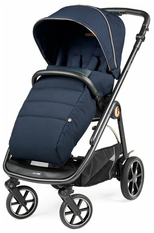 Универсальная коляска Peg-Perego Veloce, Blue shine, цвет шасси: черный