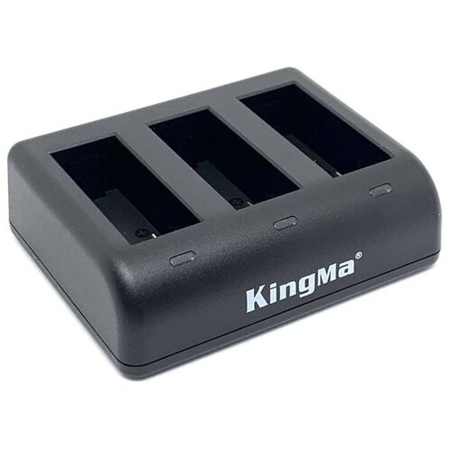 Комплект ЗУ KingMa на 3 акб + 2 акб GoPro 9 и 10 зу kingma на 3 акб gopro 5 с цифровым дисплеем