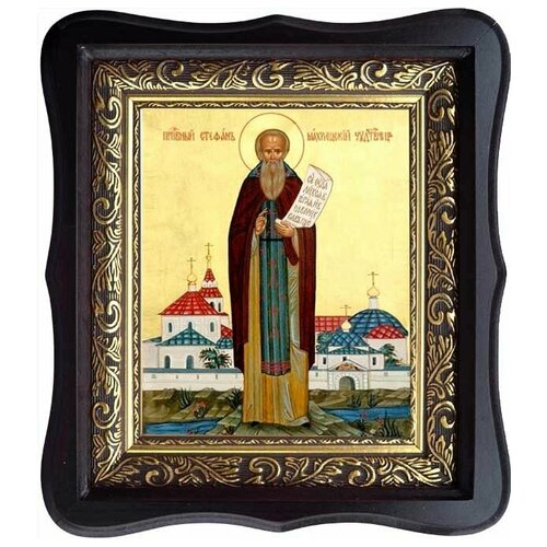 стефан вифинский халкидонский преподобный икона на холсте Стефан Махрищский Святой преподобный. Икона На холсте.