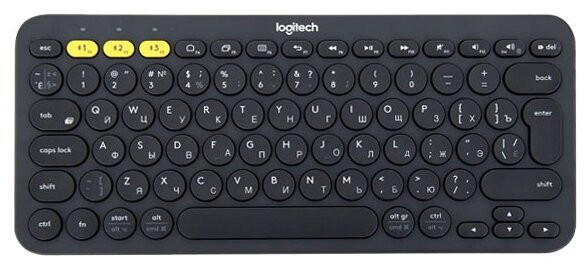 Клавиатура Logitech K380 Multi-Device темно-серый, кириллица+QWERTY