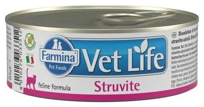 Влажный корм для кошек Farmina Vet Life Struvite для лечения МКБ 85 г (паштет) - фотография № 4