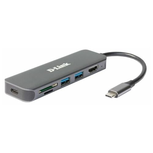 Концентратор usb D-Link DUB-2327/A1A, USB-C Docking Station, 2xUSB3.0 + USB-C/PD3.0 + HDMI, SD/microSD Card Reader .