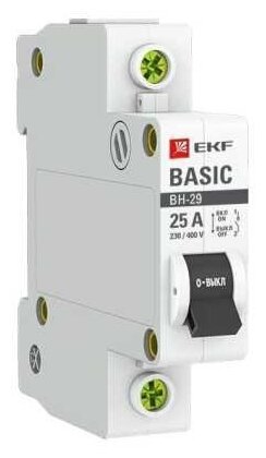 Выключатель нагрузки Ekf 1п 25А ВН-29 Basic, SL29-1-25-bas