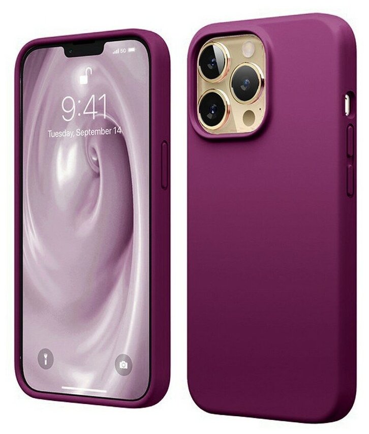 Силиконовая накладка без логотипа (Silicone Case) для Apple iPhone 14 MAX фиолетовый