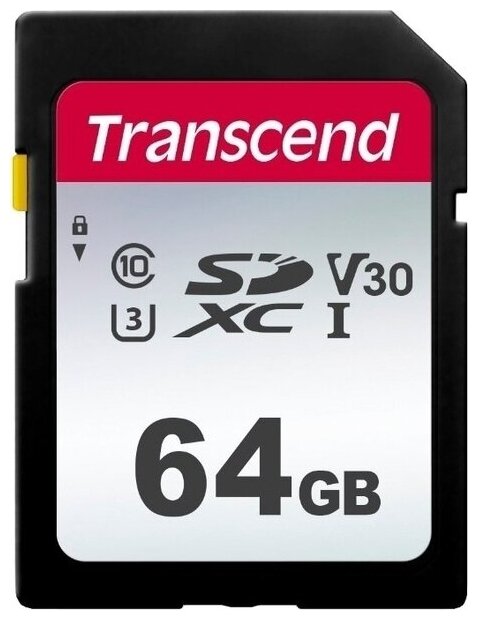 Память Secure Digital Card 64Gb Transcend TS64GSDC300S .