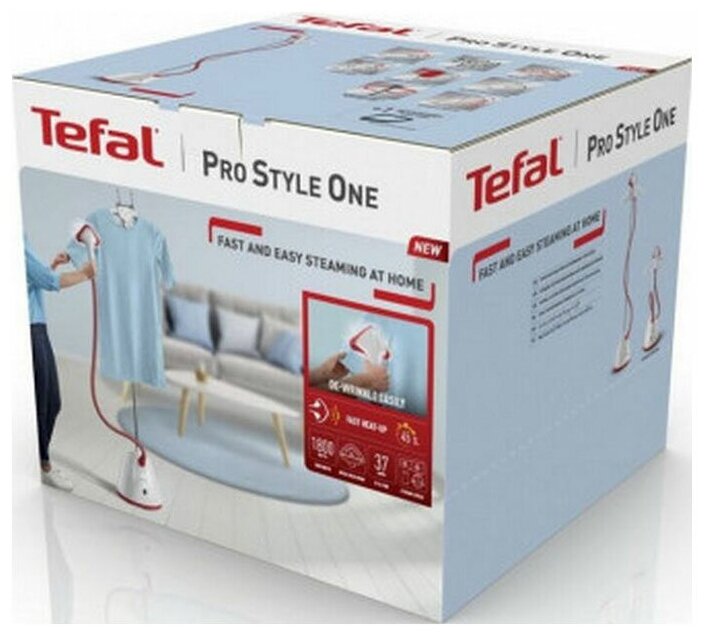 Отпариватель напольный TEFAL IT2440E0, белый / красный [1830007627] - фото №3