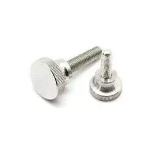 Крепком Винт-ручка с накаткой и подголовником М8х25 мм , нержавеющая сталь, ручка для шкафа, ручка для тумбы, ручка для ящика