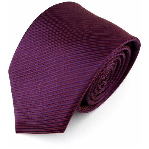 Широкий галстук мужской жаккардовый однотонный с полосатой текстурой пурпурный