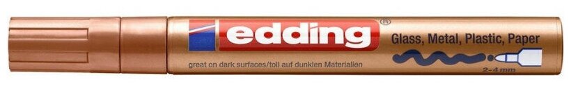 Маркер-краска лаковый Edding 750, 2-4 мм, МЕДНЫЙ, E-75055, 3 шт - фото №5