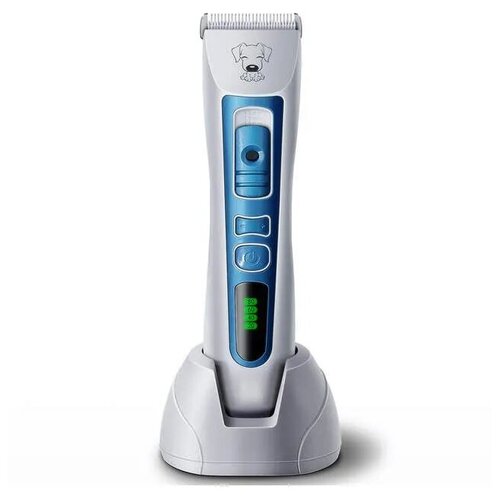 Машинка для стрижки животных беспроводная Surker SK-309 / Триммер беспроводной для стрижки кошек и собак / Груминг белый / Профессиональная машинка для стрижки животных