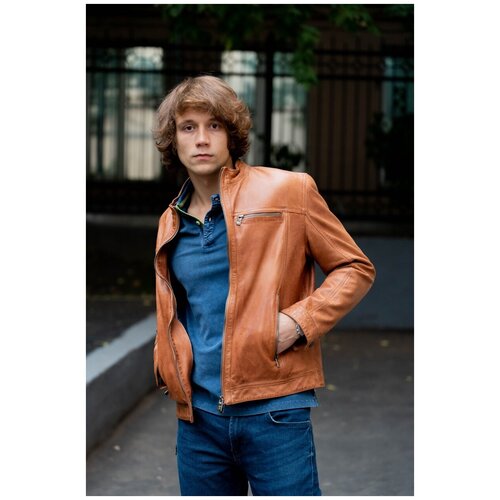 Куртка байкерская (рыжая)