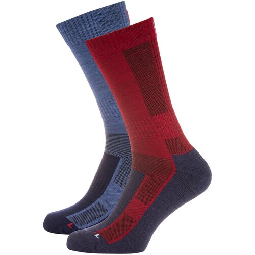 фото Носки norfolk socks, плоские швы, с утеплением, размер 39-42, синий, красный, 2 пары