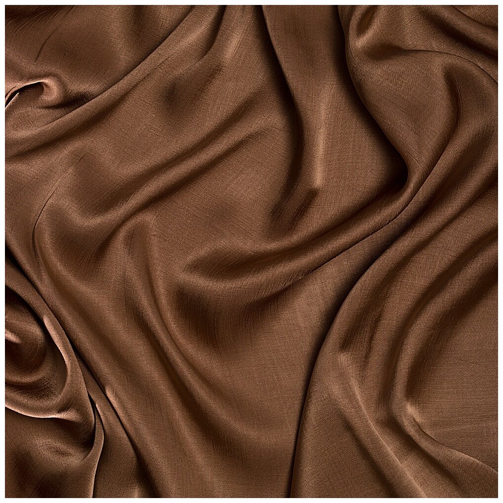 Ткань блузочная коричневый без рисунка (2320-5)