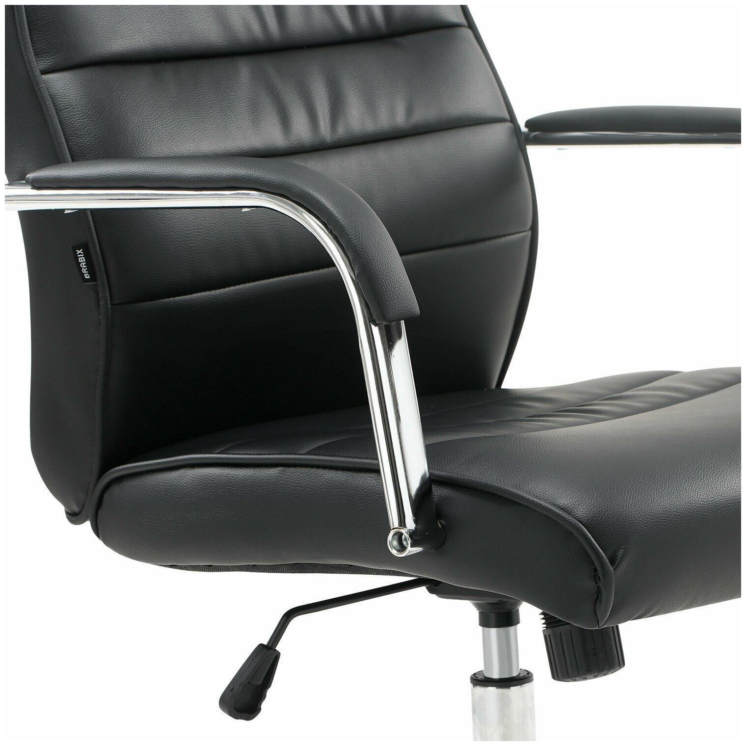Кресло офисное BRABIX "Stark EX-547", экокожа, хром, черное, 531948 - фотография № 10