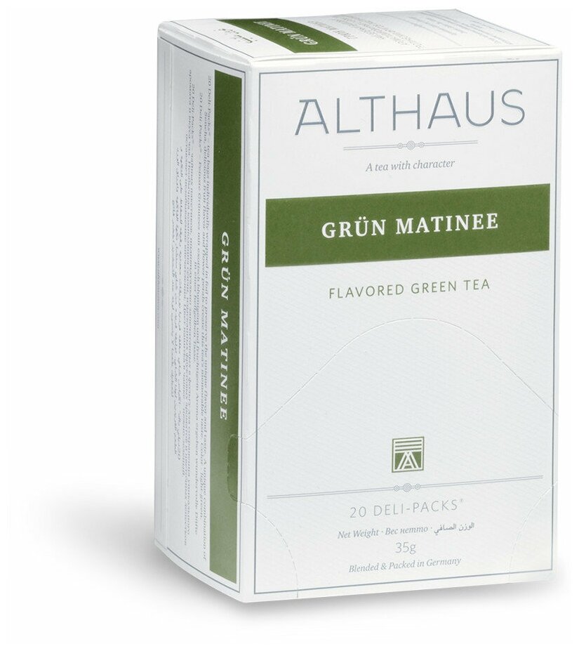 Зеленый чай Althaus Grun Matinee в пакетиках, 20 шт - фотография № 4