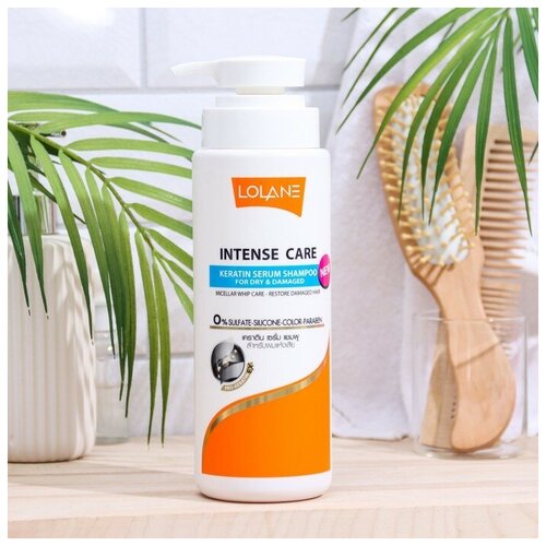 LOLANE шампунь Intense Care Keratin Serum для сухих и поврежденных волос, 400 мл