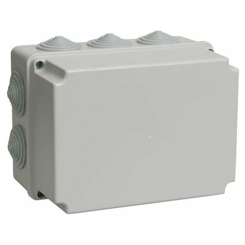 UKO10-190-140-120-K41-55 Коробка распаячная IEK КМ41246 190х140х120 мм IP55 RAL 7035, 10 гермовводов