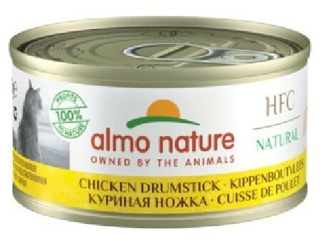 Almo Nature консервы Консервы для Кошек Аппетитные Куриные бедрышки (HFC - Natural - Chicken Drumstick) 9017H | HFC 0,07 кг 24183 (2 шт)