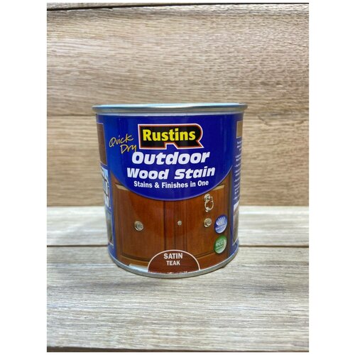 Финишная тонировка пропитка Outdoor Wood Stain,быстросохнущая краска для дерева и мебели,колер 250мл Тик