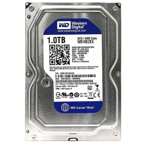 Жесткий диск WD Caviar Blue 1Tb (WD10EZEX) SATA-III жесткий диск wd sata blue 1tb wd10ezex