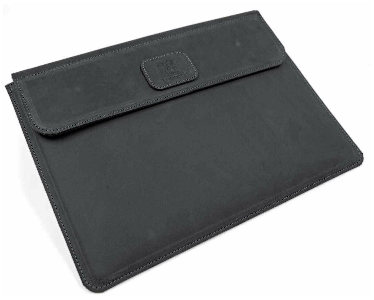 Кожаный Чехол - папка J.Audmorr для Macbook 14 Pro (2021) / Ноутбука 13,3"-14", с размерами до 320 х 225 х 18 мм, шоколадный, NewPort 13.3 Noir