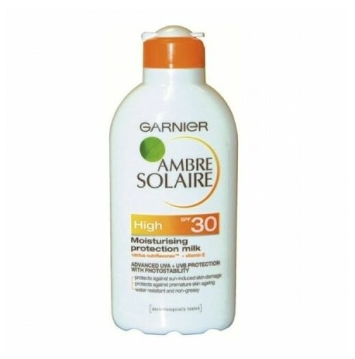 GARNIER Ambre Solaire классическое солнцезащитное молочко с карите для лица и тела SPF 30 SPF 30, 200 мл