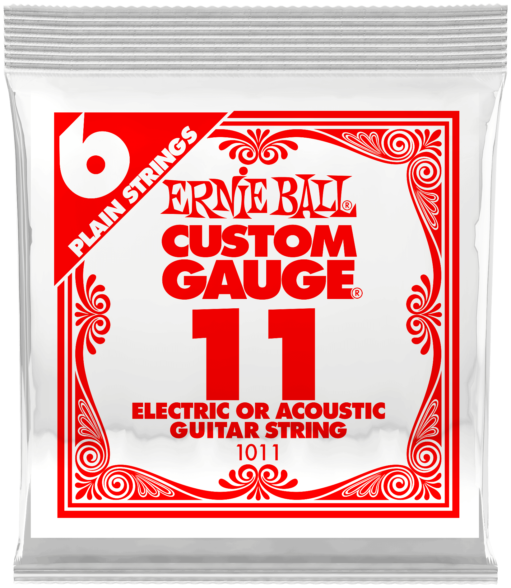 Одиночная струна для электро и акустической гитары 11 Ernie Ball 1011