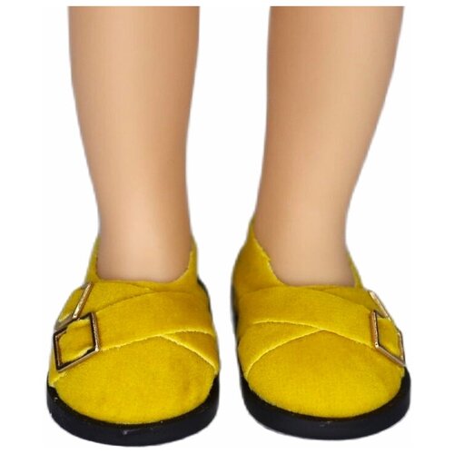 фото Обувь для кукол, туфли из мягкой ткани 5 см с декоративными пряжками для кукол paola reina 32 см, berjuan 35 см, vidal rojas 35 см и др, желтые favoridolls