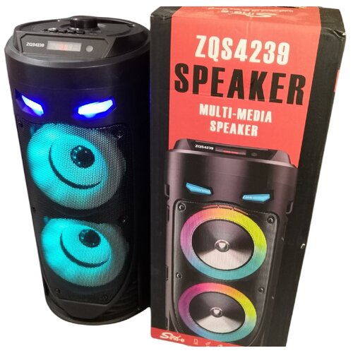 Портативная колонка bluetooth zqs 4239 с пультом ДУ и микрофоном 269000₽