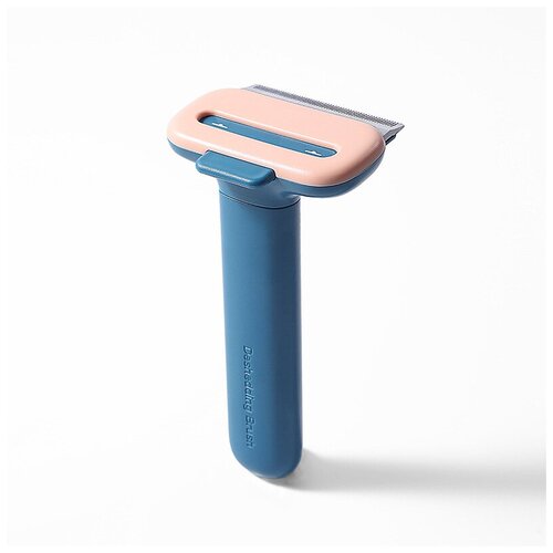 Расческа чесалка для кошек и собак фурминатор для вычесывания шерсти животных дешеддер щетка