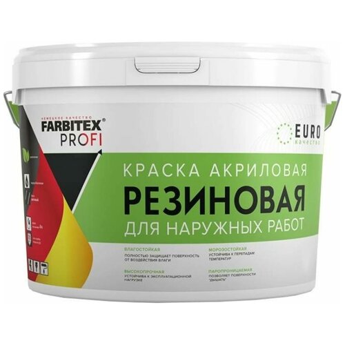 FARBITEX Краска акриловая резиноваясерый 7040 (26 кг) профи 4300009299