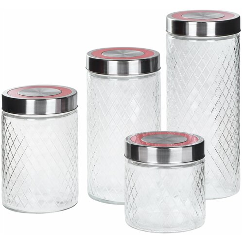 Набор банок 4шт 2/1.6/1.2/0.8л.