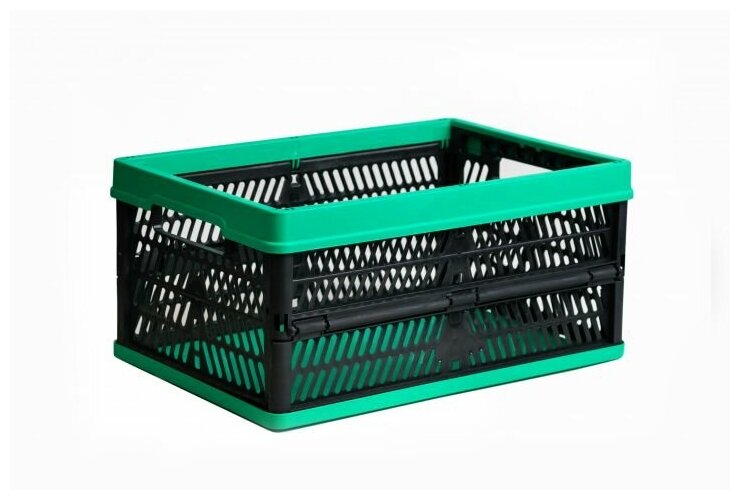 Ящик складной пластиковый для хранения (для овощей, фруктов, рассады), объемом 10л (340*230*160мм) - фотография № 2