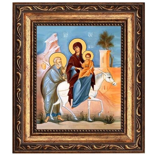 Бегство Святого Семейства в Египет. Икона на холсте.