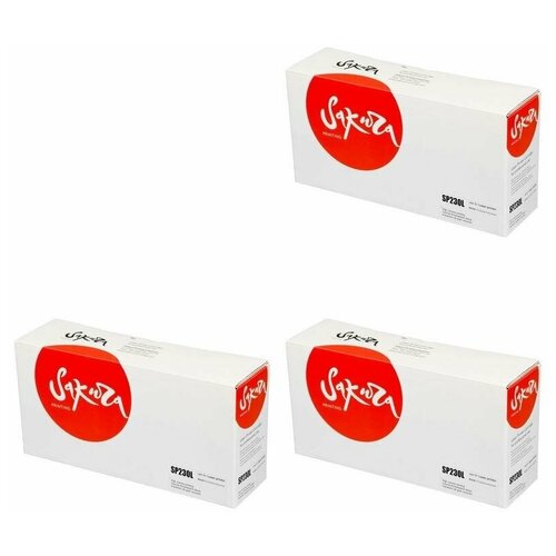 Sakura Картриджи комплектом совместимые Сакура Sakura SASP230L-3PK SP 230L черный 3 упаковки [выгода 3%]