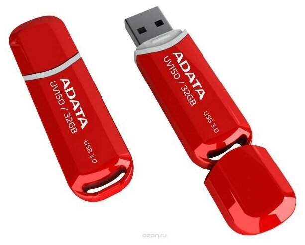 Флешка ADATA 32GB UV150, USB 3.0, Красный