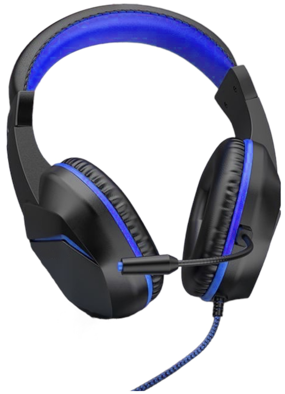 Игровые полноразмерные наушники Gaming Headphones B0104 / Черно-синие / Компьютерная гарнитура / Наушники для компьютера / Для игр