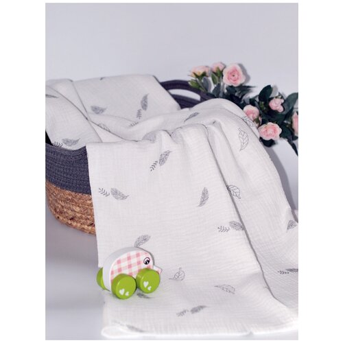 Детская пеленка текстильная муслиновая для малыша 90 на 130см Многоразовая Для новорожденных