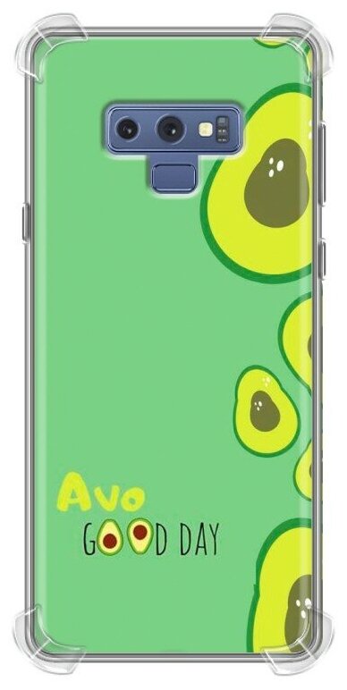Дизайнерский силиконовый с усиленными углами чехол для Самсунг Нот 9 / Samsung Galaxy Note 9 Авокадо принт