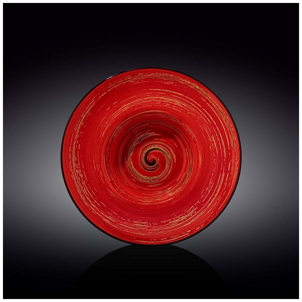 Тарелка глубокая Spiral Red 25,5 см. (1500 мл). Wilmax