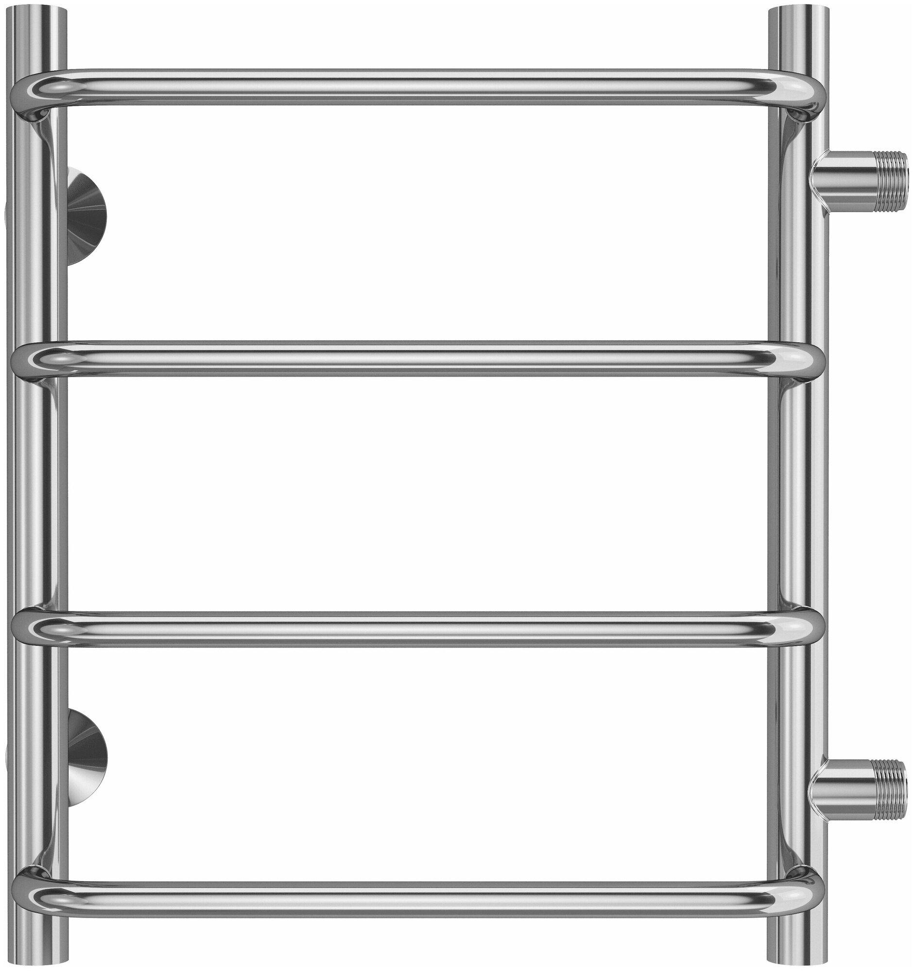 Полотенцесушитель Terminus водяной из нержавеющей стали 4 перекладин боковое подключение м/о 32 см 40см х 50 см Стандарт Россия