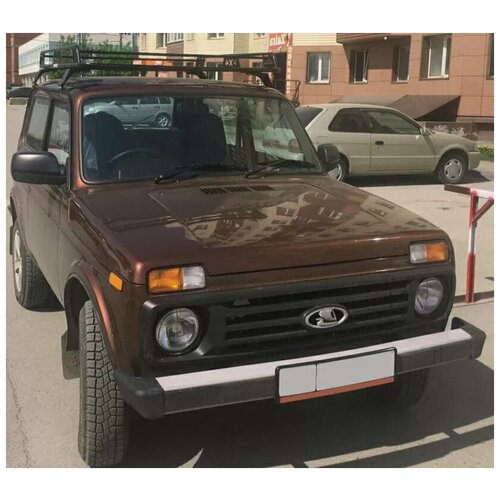 Багажник ВАЗ -2121 с боковым ограждением с сеткой на водостоки