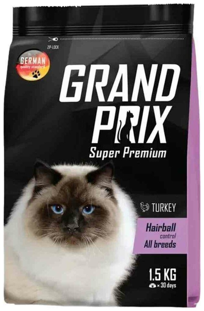 Корм сухой для кошек для выведения шерсти из желудка Grand Prix Hairball Control ,индейка, 1,5 кг - фотография № 16