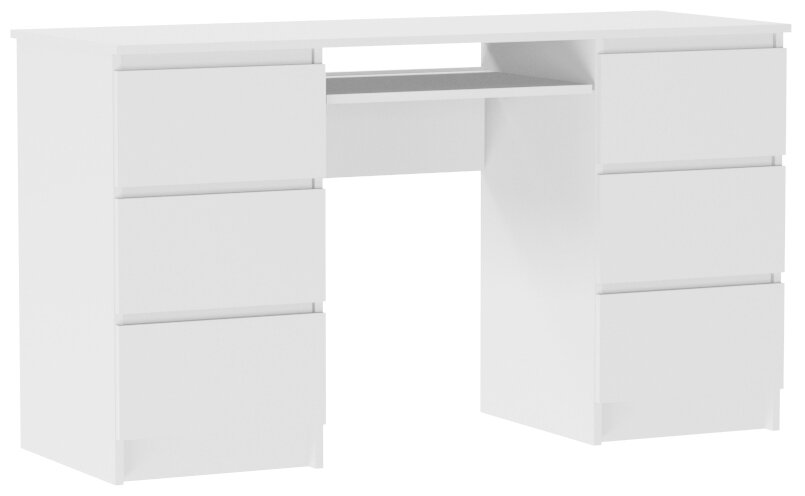 ДСВ мебель письменный стол Мори МС-2, ШхГхВ: 135.4х50х77 см, цвет: белый