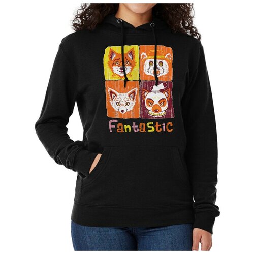 фото Толстовка / худи dream shirts бесподобный мистер фокс женский черный 54 размер